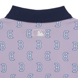  Áo Polo MLB - Women's Classic Monogram Full Board Boston Lavender - 3FPQM0233-43LDL 