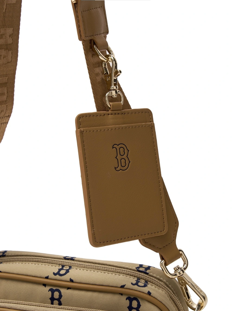  Túi MLB Diamond Monogram Camera Bag Boston Red Sox Beige - 7ACRMD45N-43BGS 