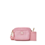  Túi MLB Diamond Monogram Camera Bag New York Yankees Pink - 7ACRMD45N-50PKL 