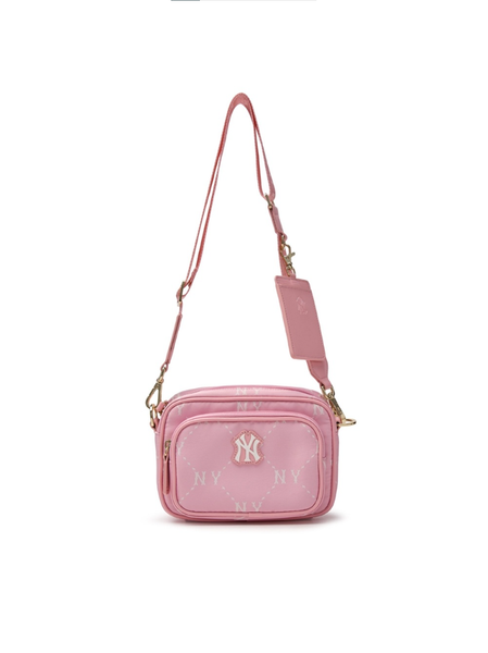 Túi MLB Diamond Monogram Camera Bag New York Yankees Pink - 7ACRMD45N-50PKL
