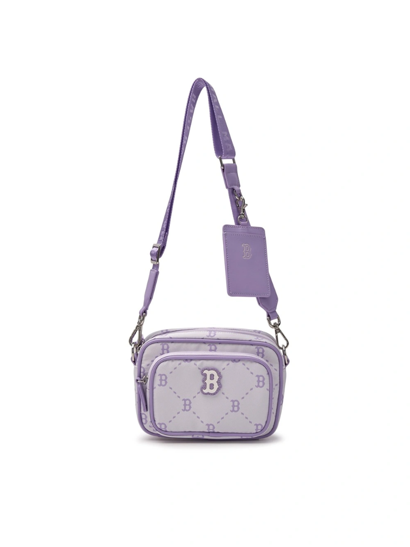  Túi MLB Diamond Monogram Camera Bag Boston Red Sox Purple - 7ACRMD45N-43IVS 