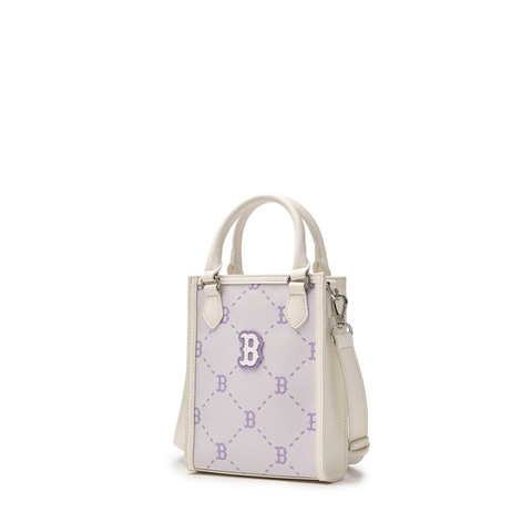 Túi Phone MLB Diamond Monogram Mini Tote Boston Red Sox Ivory 7ACRMD35N-43IVS