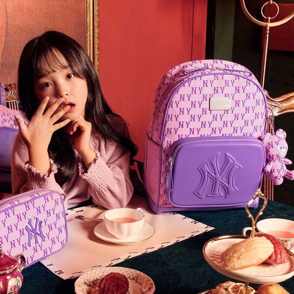  Balo MLB [KIDS] - Classic Mono School Bag New York Yankees Pink - 7ABKM023N-50PKS 