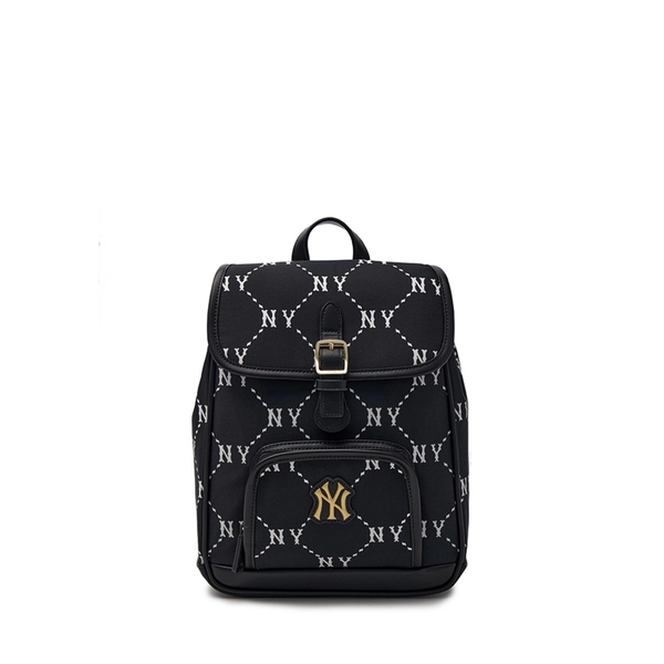 Balo MLB Korea - Dia Monogram Mini Backpack New York Yankees Black - 7ABKMD45N-50BKS