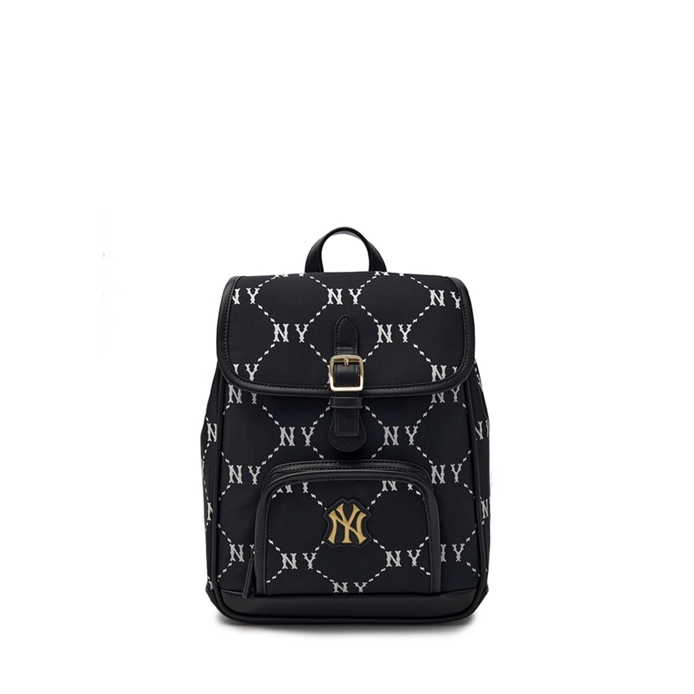  Balo MLB Korea - Dia Monogram Mini Backpack New York Yankees Black - 7ABKMD45N-50BKS 