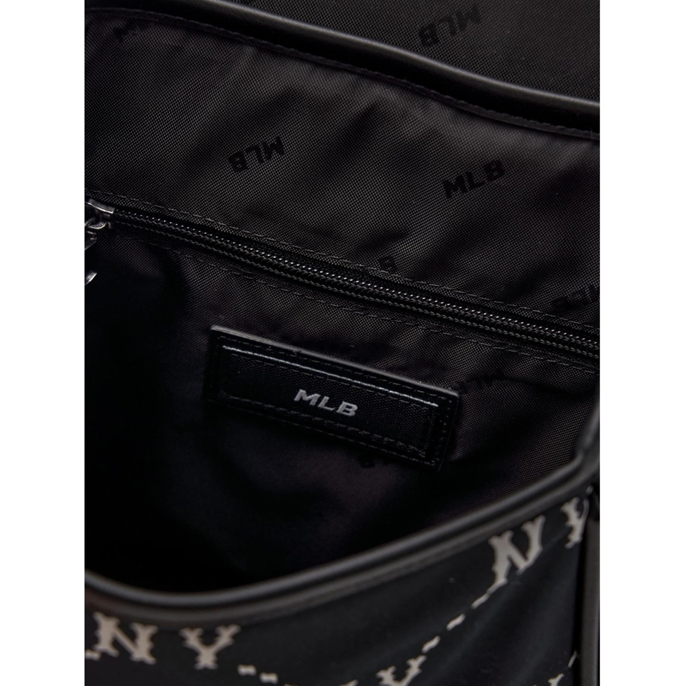  Balo MLB Korea - Dia Monogram Mini Backpack New York Yankees Black - 7ABKMD45N-50BKS 
