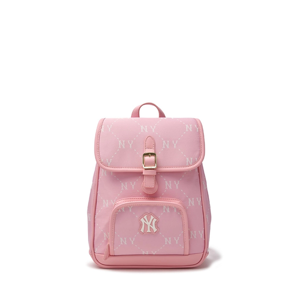 Balo MLB Korea - Dia Monogram Mini Backpack New York Yankees Pink - 7ABKMD45N-50PKL