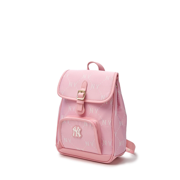 Balo MLB Korea - Dia Monogram Mini Backpack New York Yankees Pink - 7ABKMD45N-50PKL
