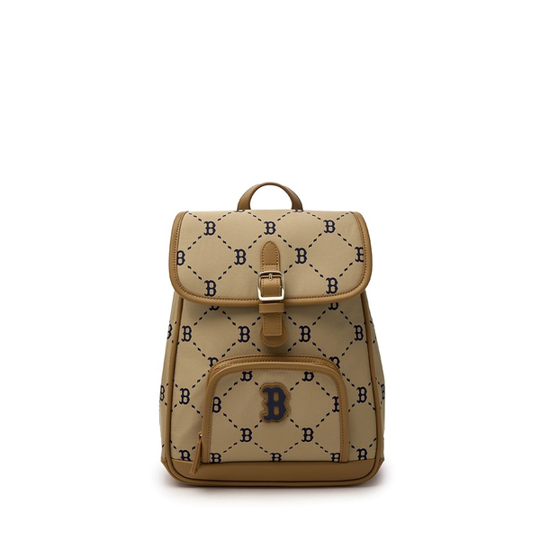 Balo MLB Korea - Dia Monogram Mini Backpack Boston Beige - 7ABKMD45N-43BGS