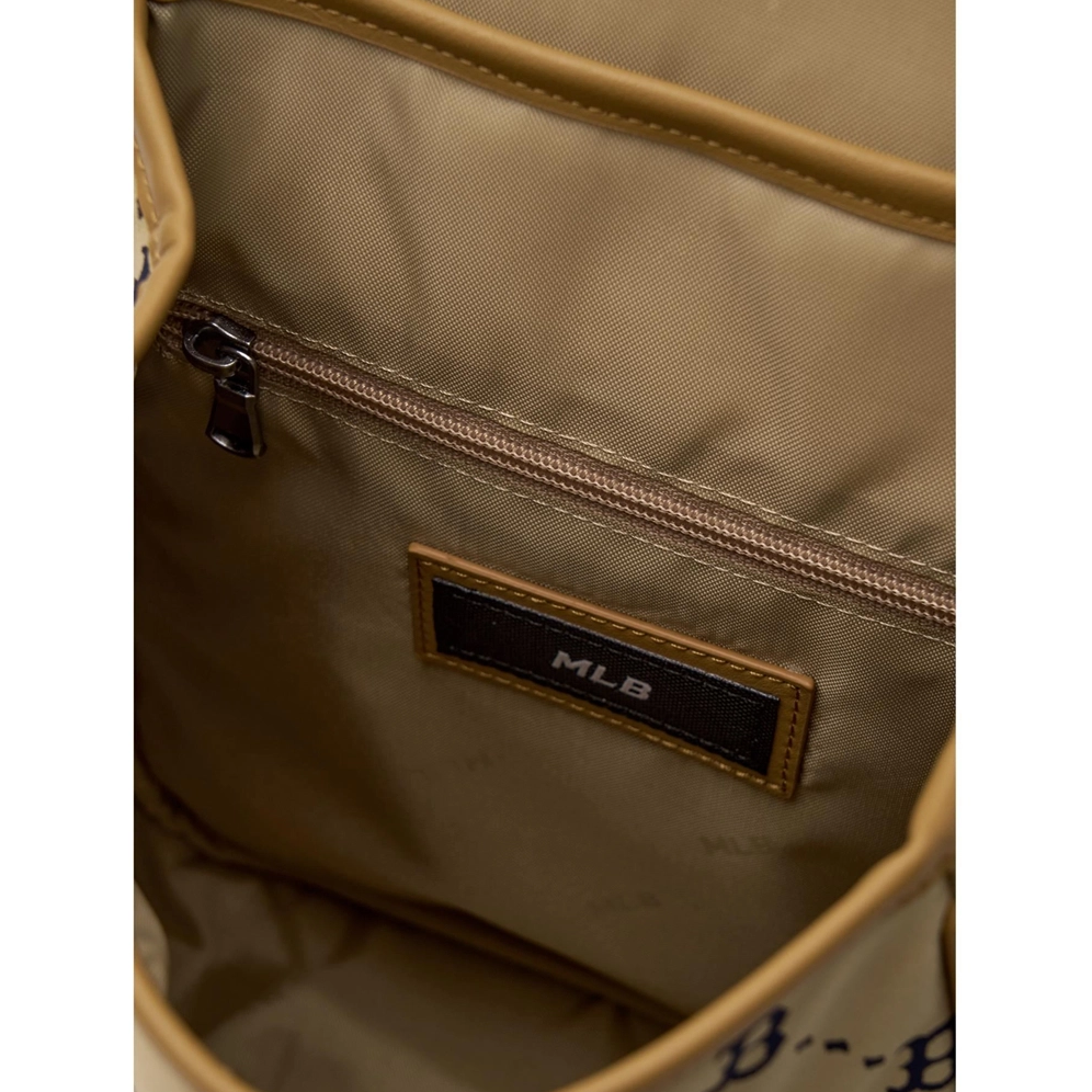  Balo MLB Korea - Dia Monogram Mini Backpack Boston Beige - 7ABKMD45N-43BGS 
