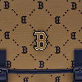  Balo MLB Korea - Diamond Monogram Jacquard Cute Bear Boston Beige - 7ABKMD24N-43BGS 