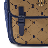  Balo MLB Korea - Diamond Monogram Jacquard Cute Bear Boston Beige - 7ABKMD24N-43BGS 