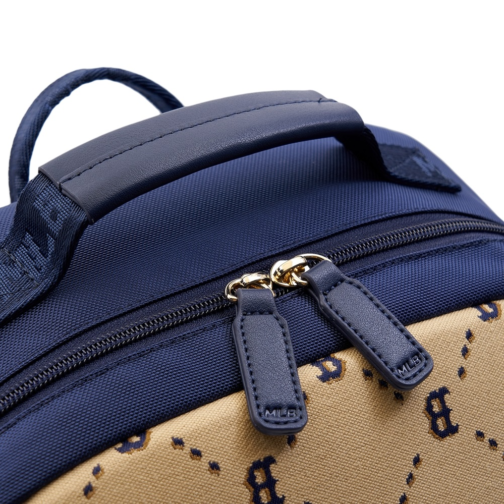  Balo MLB Korea - Diamond Monogram Jacquard Cute Bear Boston Beige - 7ABKMD24N-43BGS 