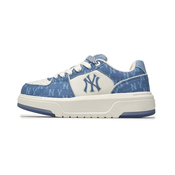 Giày MLB Korea Chunky Liner Denim Mono SL New York Yankees Blue - 3ASXM016N-50BLD
