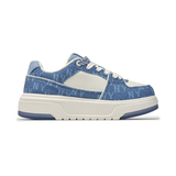  Giày MLB Korea Chunky Liner Denim Mono SL New York Yankees Blue - 3ASXM016N-50BLD 