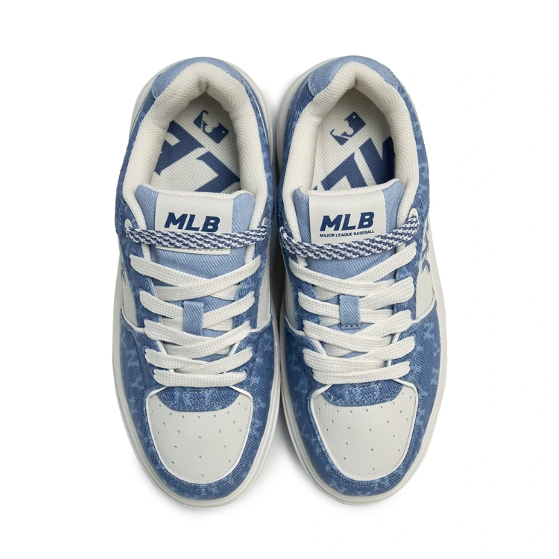  Giày MLB Korea Chunky Liner Denim Mono SL New York Yankees Blue - 3ASXM016N-50BLD 