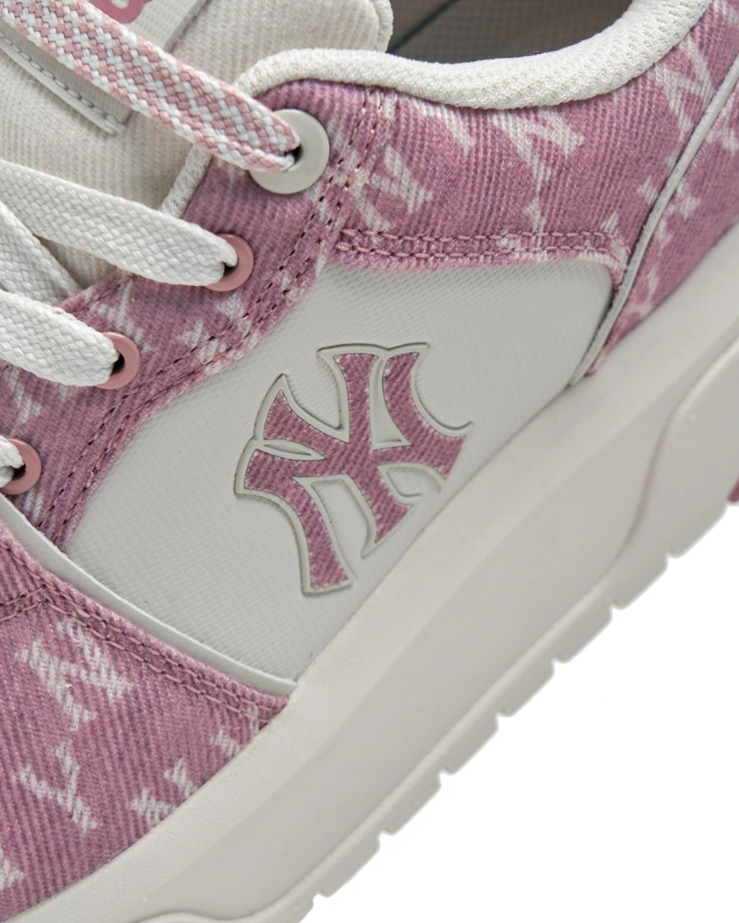  Giày MLB Korea Chunky Liner Denim Mono SL New York Yankees Pink - 3ASXM016N-50PKS 
