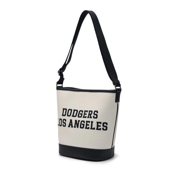 Túi MLB Korea - Varsity Jacquard Bucket Bag LA Dodgers Cream - 3ABMS024N-07CRM