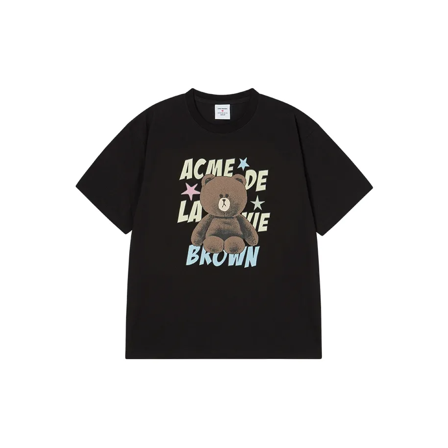  Áo thun ADLV - Acmé de la vie Line Friends Brown Star Black 