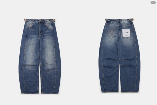  Quần Badblood Charlie Barrel jeans - Mid Blue w-jeans24-007 