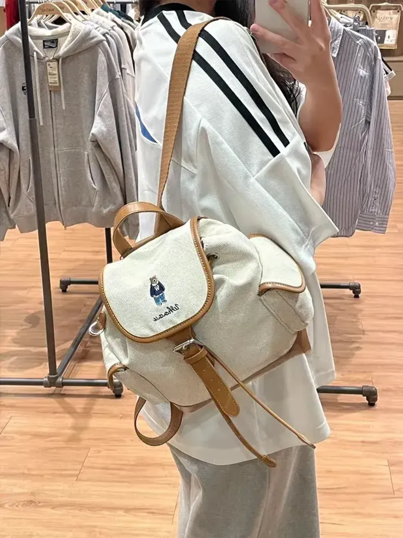 Balo Whoau Korea - Steve Canvas Backpack WHBGG2221A 