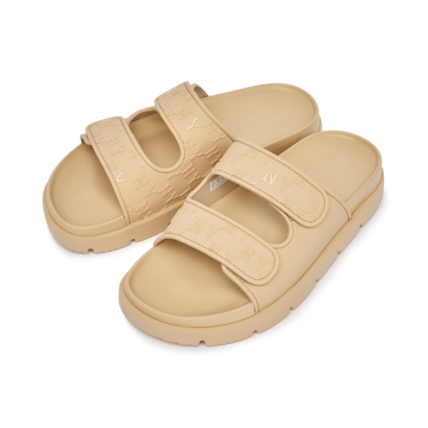  Dép MLB Chunky Bouncer Two Strap LA Dodgers Sand - 3ALPCBT33-50SAL 