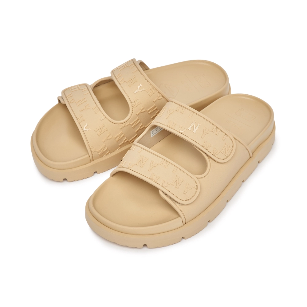  Dép MLB Chunky Bouncer Two Strap LA Dodgers Sand - 3ALPCBT33-50SAL 
