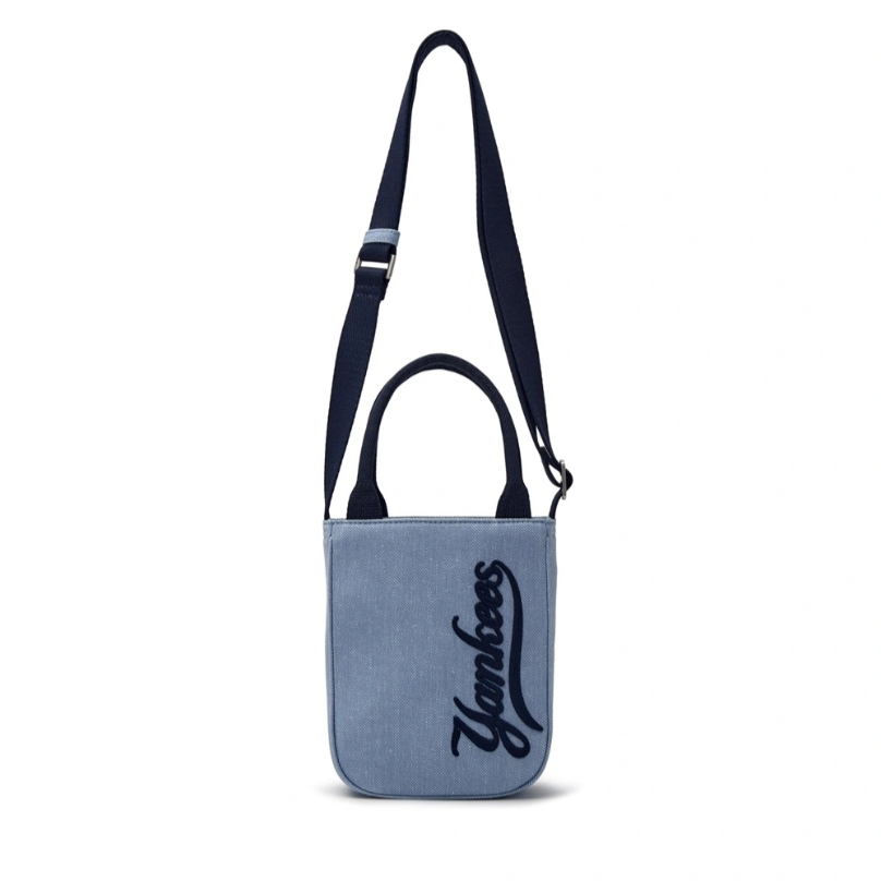  Túi Phone MLB Varsity Cursive Denim Mini Crossbody NY - 3ACRS104N-50INS 