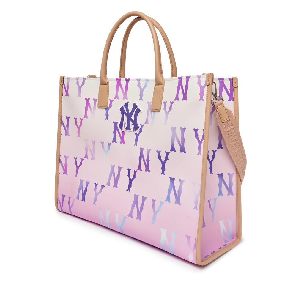  Túi MLB Korea - Gardient Mono Coated Canvas Large Tote NY Yankees - 3AORL0233-50VOS 
