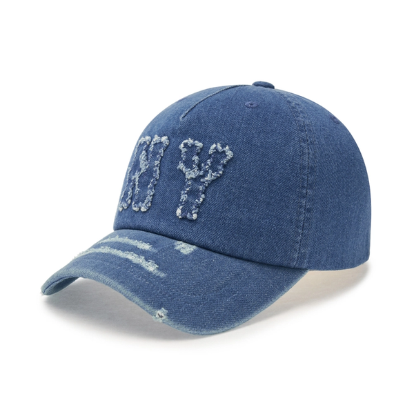 Nón MLB Korea - [Unisex] Basic Coopers Denim 5PANEL NY Blue - 3ACPDS24N-50BLL