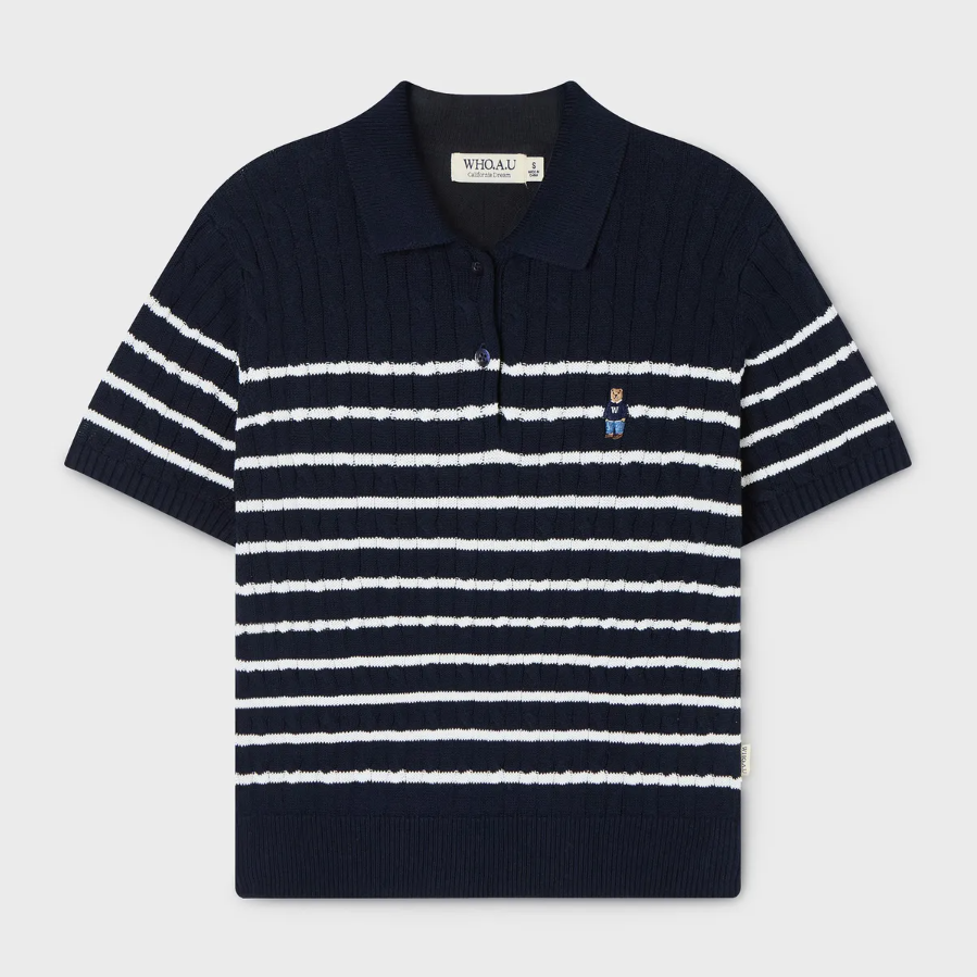  Áo Len WHOAU [Nữ] - Steve Collar Cable Sweater - WHKAG2423F 
