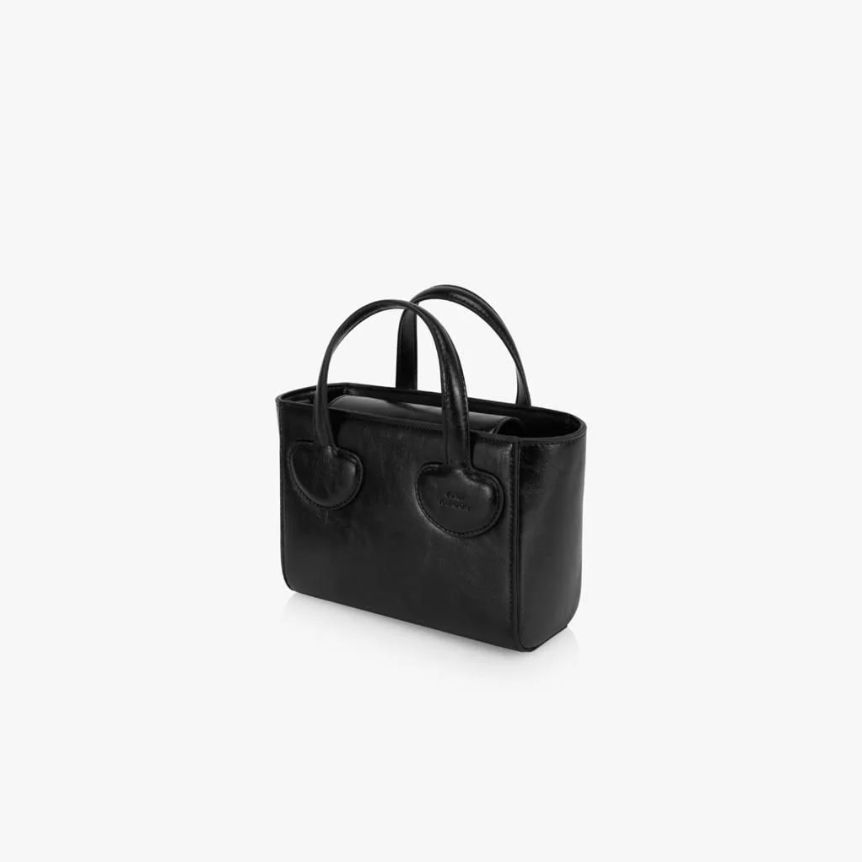  Túi Xách FindKapoor Korea - Heart Tote Bag 18 Crinkled - Black 
