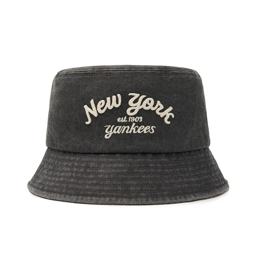  Nón Bucket MLB [Unisex] - Varsity Lettering Color Denim NY - 3AHTDS14N-50CGS 