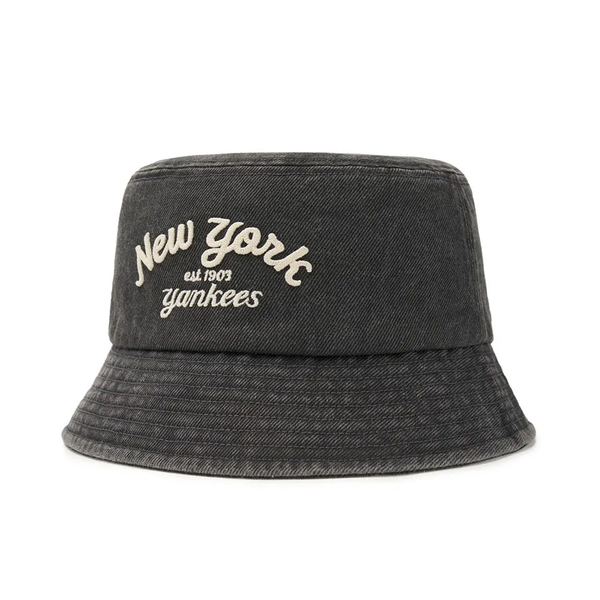 Nón Bucket MLB [Unisex] - Varsity Lettering Color Denim NY - 3AHTDS14N-50CGS