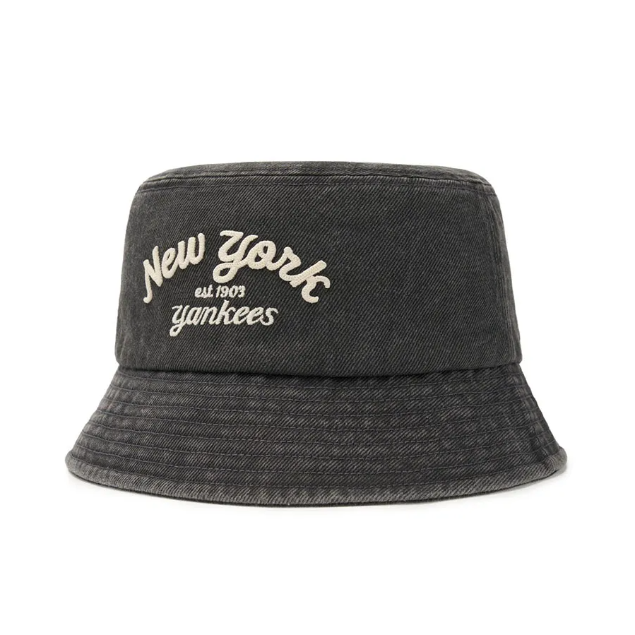  Nón Bucket MLB [Unisex] - Varsity Lettering Color Denim NY - 3AHTDS14N-50CGS 