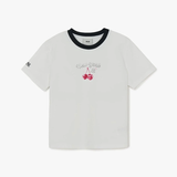  Áo Thun Semi-Crop MLB [Nữ] Summer Fruits Lifestyle - 3FTSN6363-50WHS 