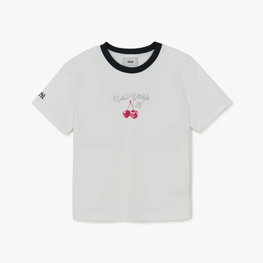  Áo Thun Semi-Crop MLB [Nữ] Summer Fruits Lifestyle - 3FTSN6363-50WHS 