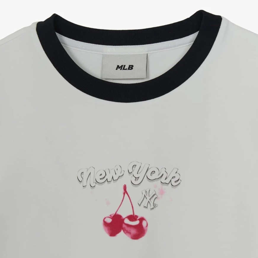  Áo Thun Semi-Crop MLB [Nữ] Summer Fruits Lifestyle - 3FTSN6363-50WHS 