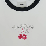 Áo Thun Semi-Crop MLB [Nữ] Summer Fruits Lifestyle - 3FTSN6363-50WHS 