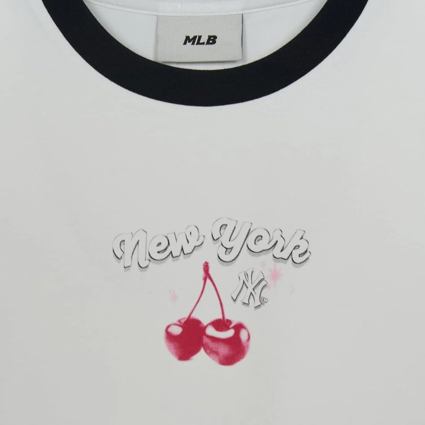  Áo Thun Semi-Crop MLB [Nữ] Summer Fruits Lifestyle - 3FTSN6363-50WHS 