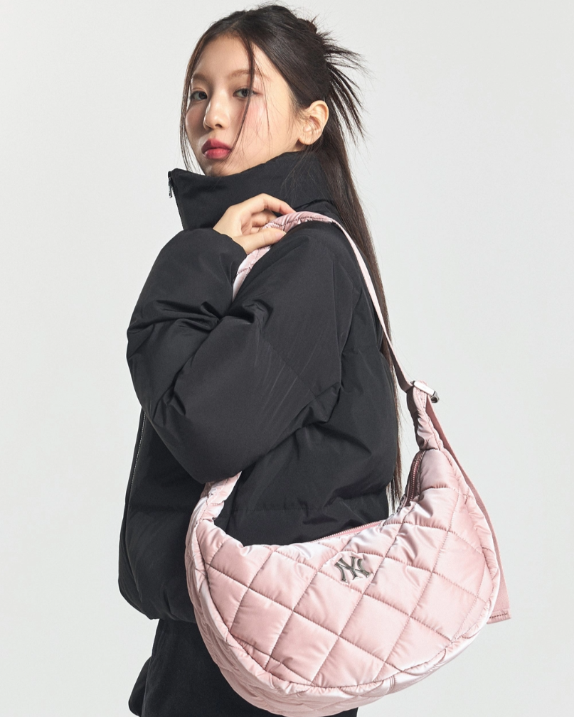  Túi Xách MLB Korea - Curve Padded Hobo NY - 3ABQL064N-50PKM 