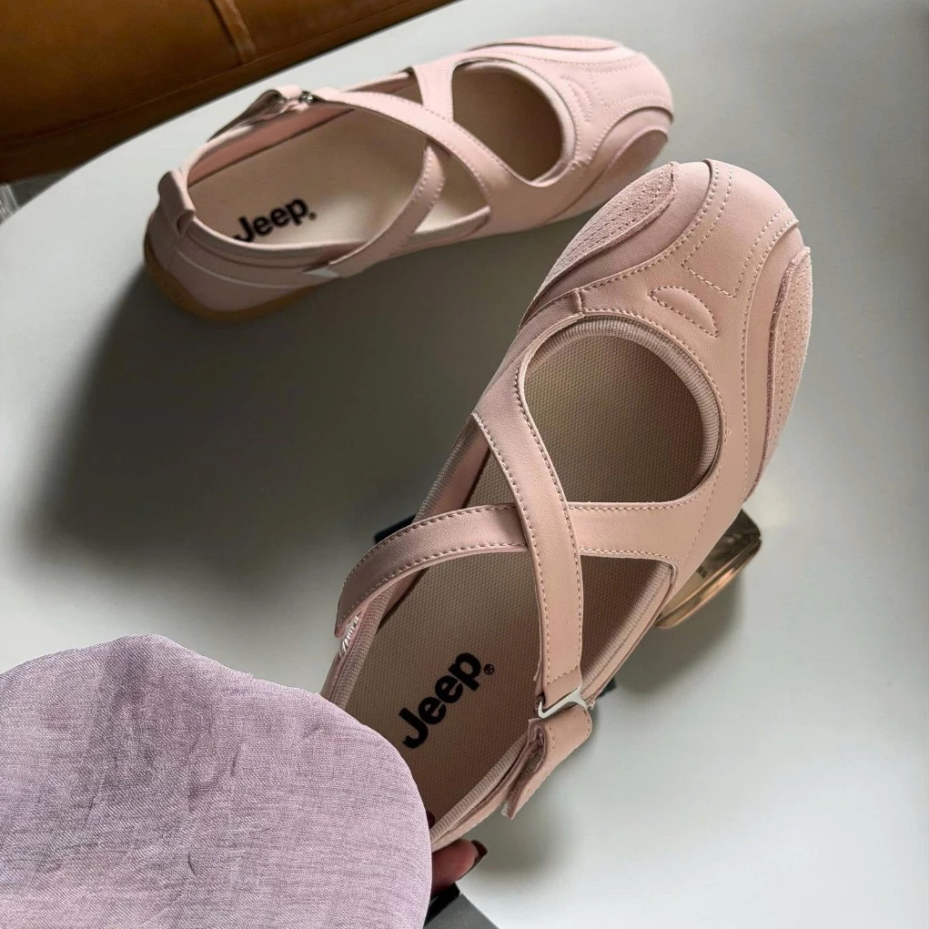  Giày Jeep Mary Jane - [Nữ] Vintage Toe Ballet Pink P661W13310 
