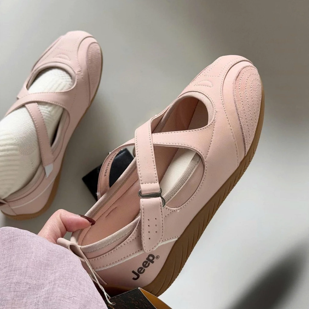  Giày Jeep Mary Jane - [Nữ] Vintage Toe Ballet Pink P661W13310 