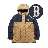  Áo Khoác Gió MLB Dia Monogram Color Block Jacquard Windbreaker D.Camel - 3AWJM0241-43CAD 