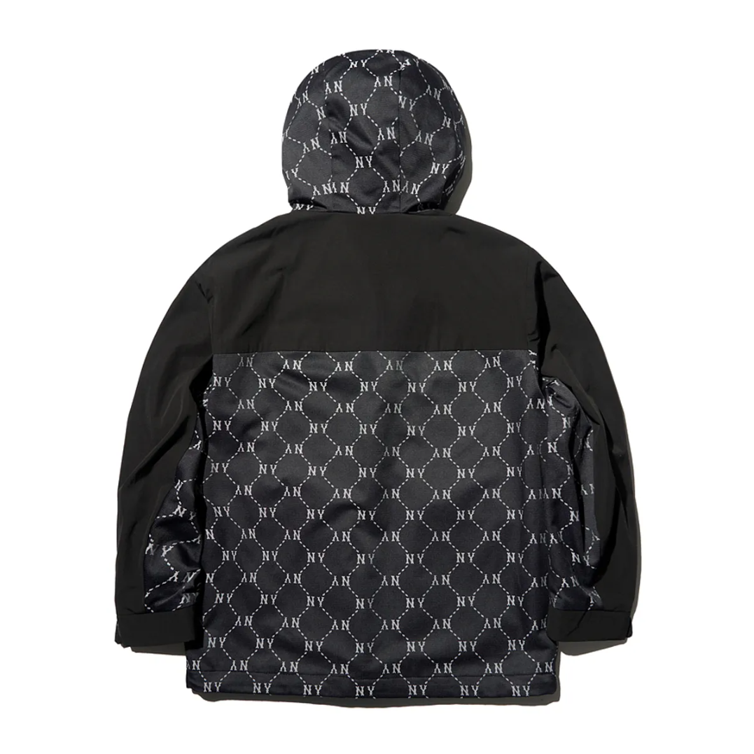  Áo Khoác Gió MLB Dia Monogram Color Block Jacquard Windbreaker Black - 3AWJM0241-50BKS 