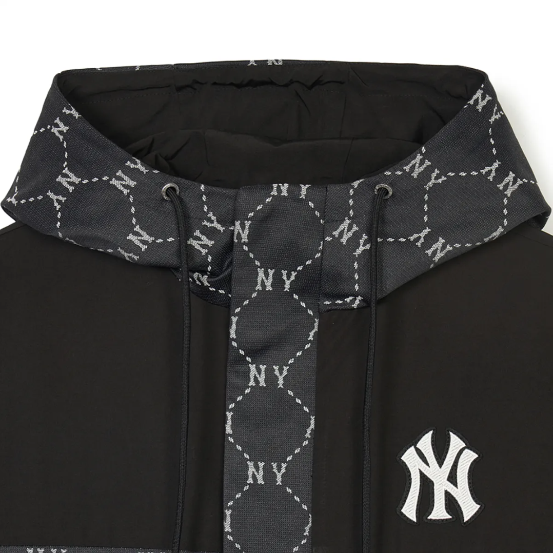  Áo Khoác Gió MLB Dia Monogram Color Block Jacquard Windbreaker Black - 3AWJM0241-50BKS 