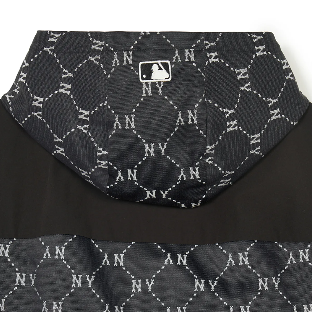  Áo Khoác Gió MLB Dia Monogram Color Block Jacquard Windbreaker Black - 3AWJM0241-50BKS 