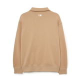  Áo Sweater MLB Korea - Basic Small Logo Half-Zip Oversized Boston Beige - 3AMTB0534-43BGS 
