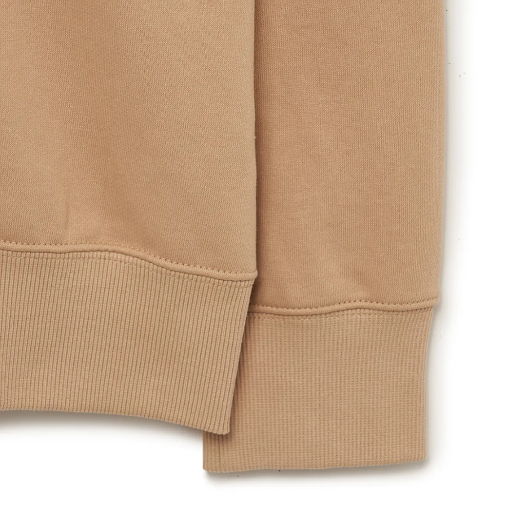  Áo Sweater MLB Korea - Basic Small Logo Half-Zip Oversized Boston Beige - 3AMTB0534-43BGS 