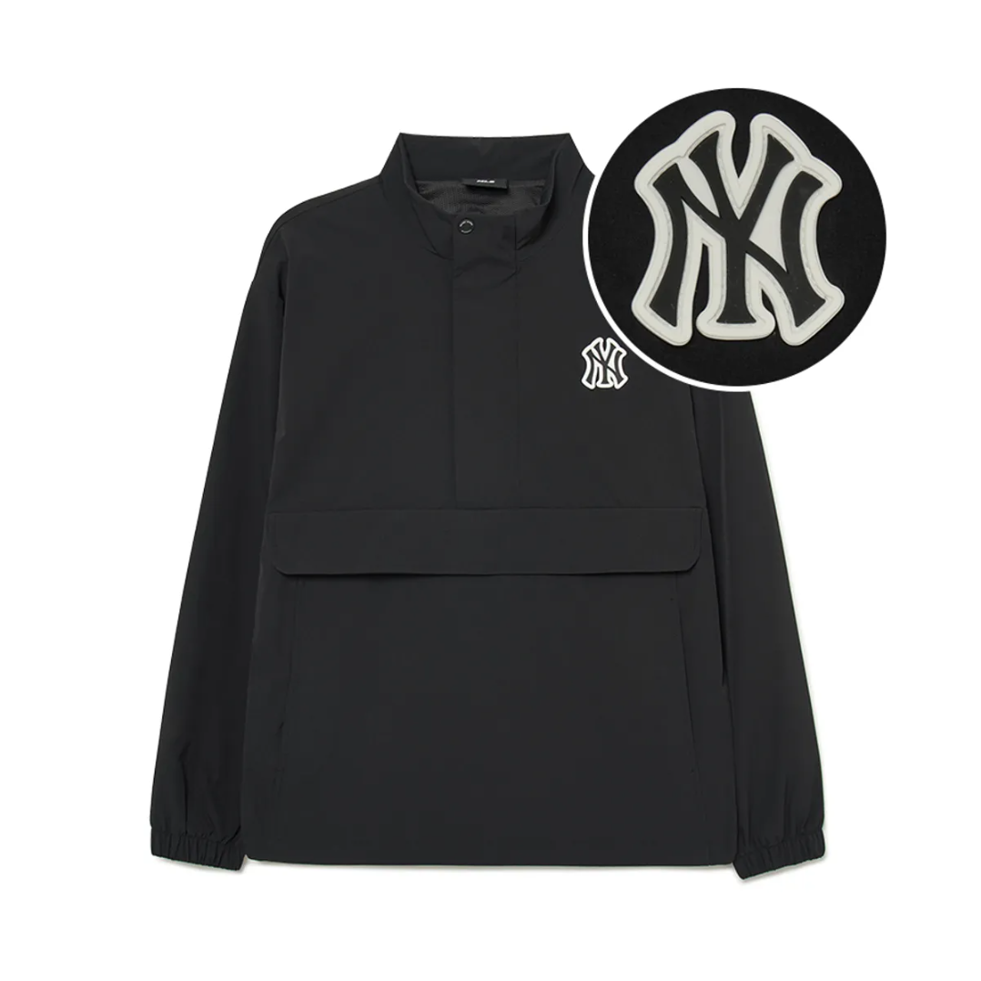  Áo Sweater MLB Korea - Basic Medium Logo Anorak NY Black - 3AWJB0234 
